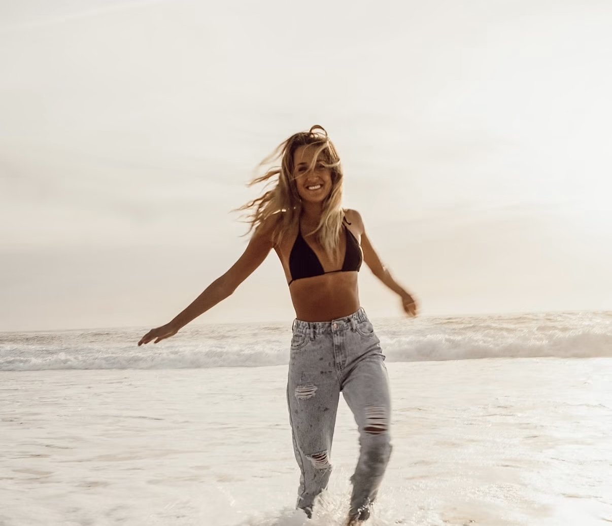 Jen on the beach